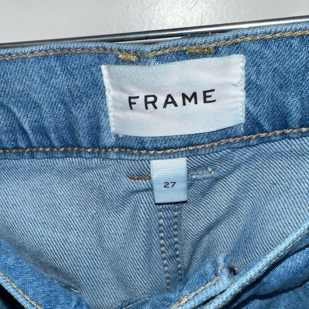 Frame Denim Light Blue Wide-Leg Cargo Jeans - Picture 4 of 5